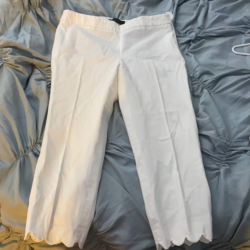 talbots white capris
